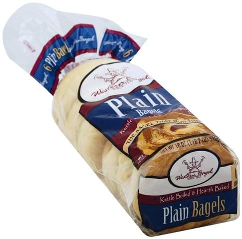 Western Bagel 6pcs Plain Bagel 510g