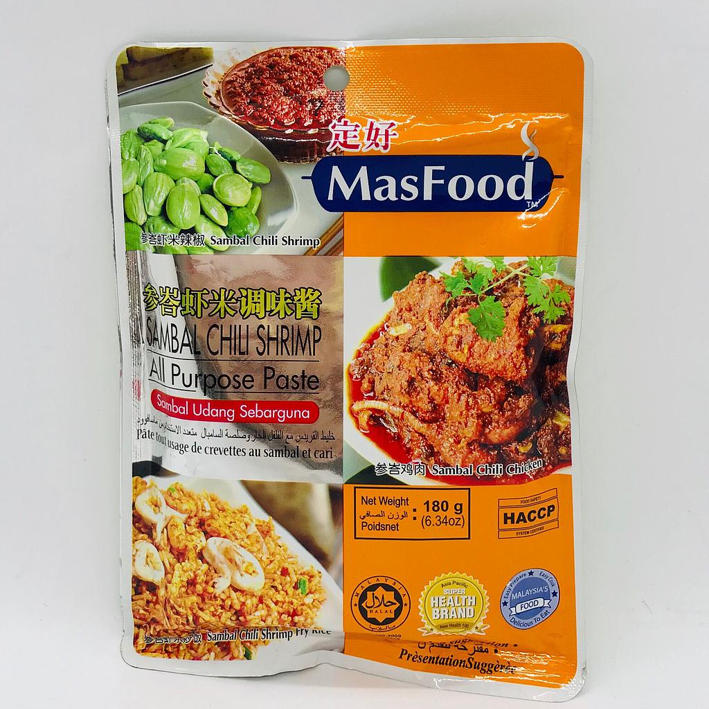 MasFood 参巴虾米调味酱180g